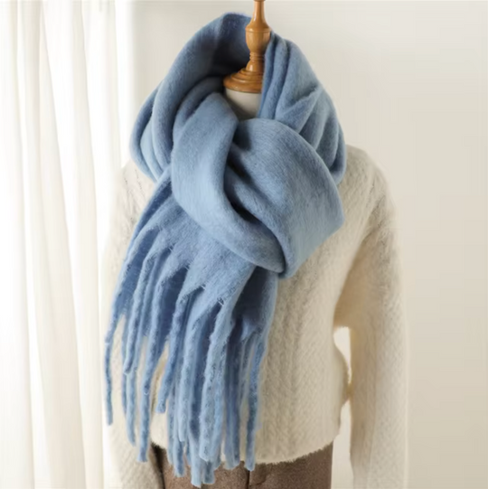 Luxe en stijlvolle sjaal als winteraccessoire.