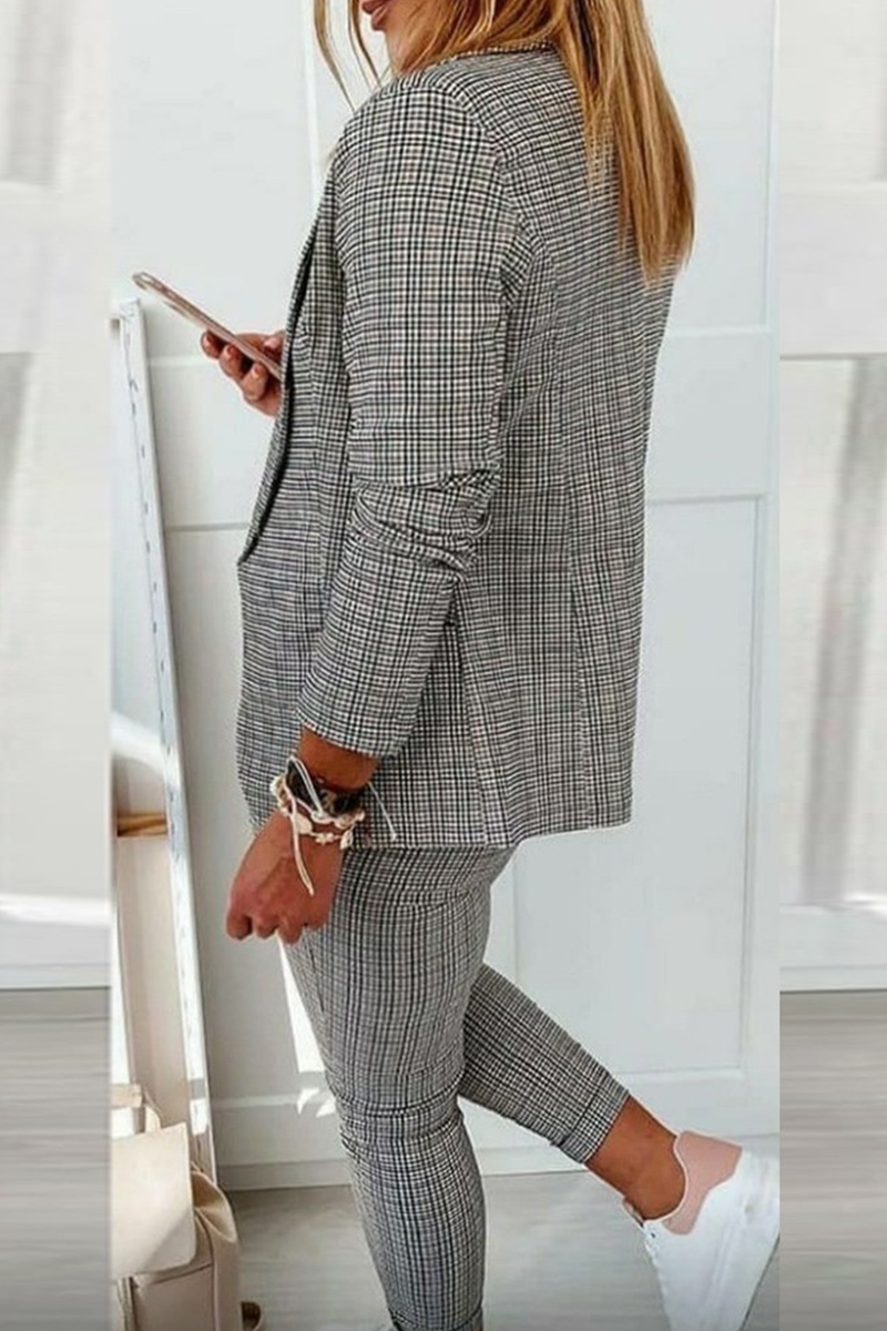 Emma - Stylish Checked Two-Piece Suit