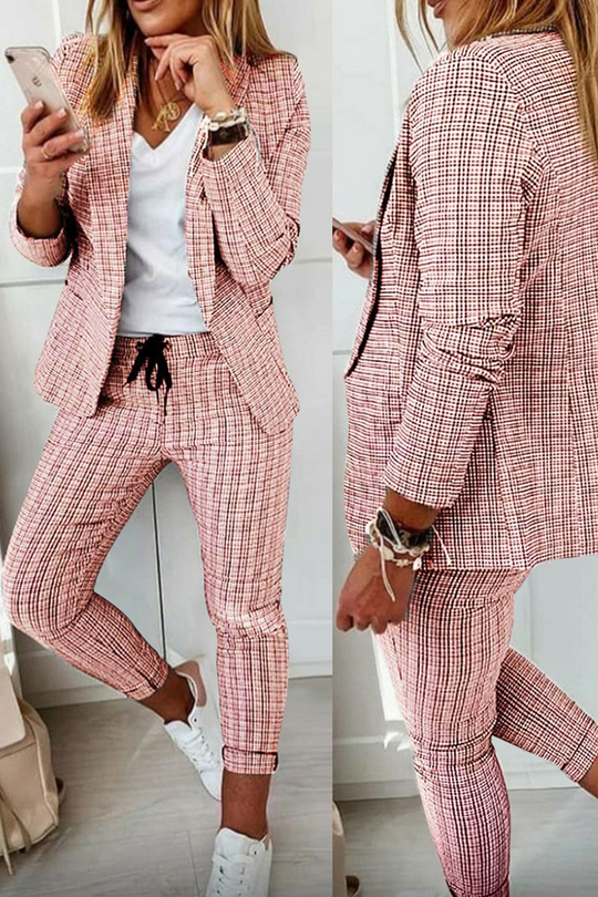 Emma - Elegante Completo a Quadri in Tweed