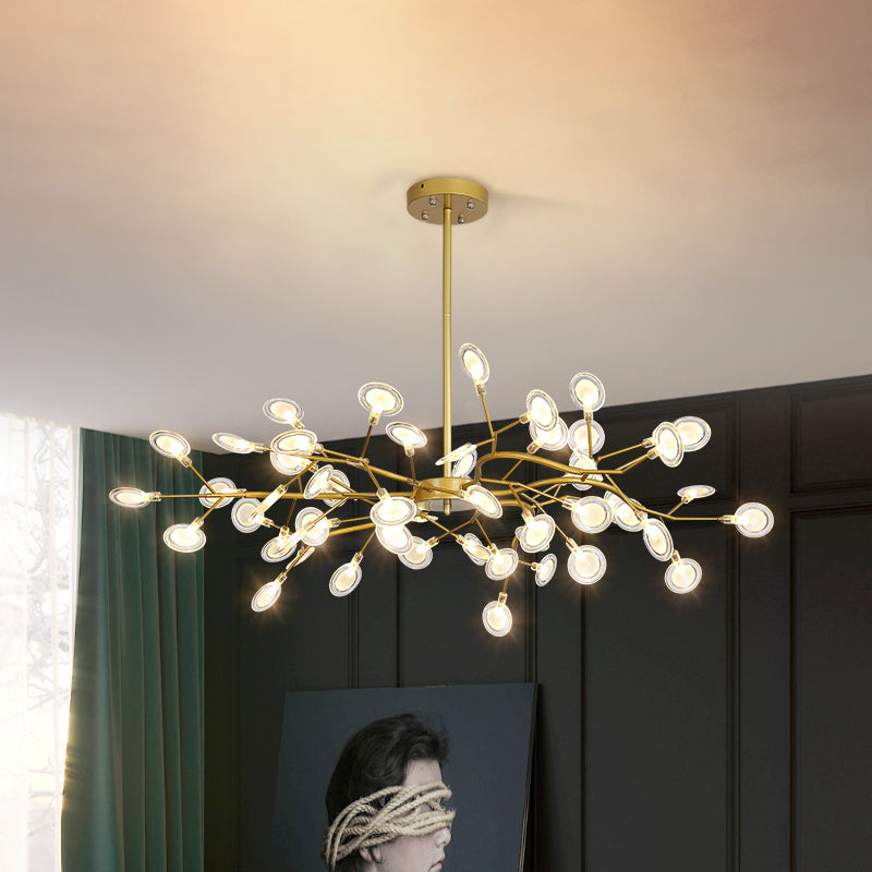 Lumea | Golden postmodern chandelier | Chandelier