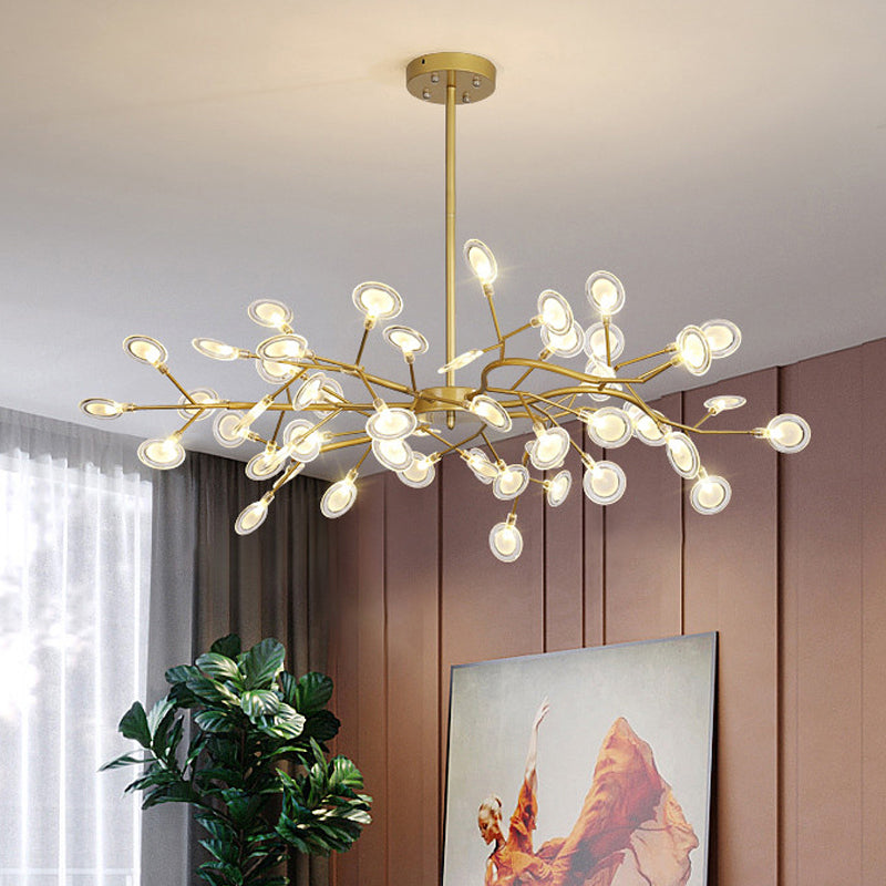 Lumea | Golden postmodern chandelier | Chandelier