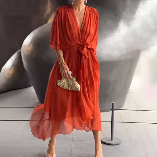 Liora | Elegante Abito Estivo con Scollo a V