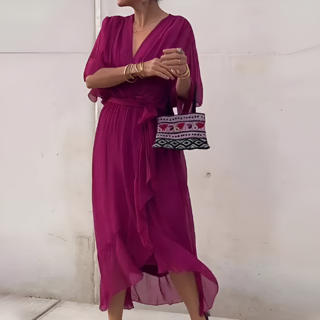Liora | Elegante Abito Estivo con Scollo a V