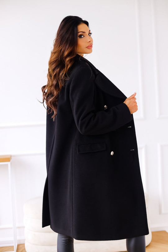 Sophie | Women's Classic Longcoat | Black