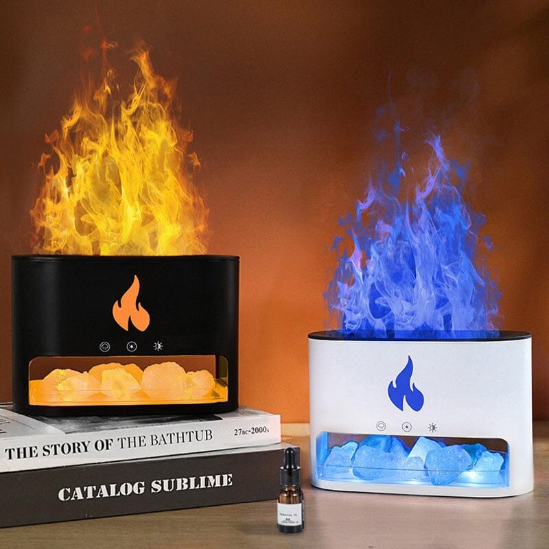 Max calming salt diffuser, brengt rust en frisse lucht door het gebruik van zoutkristallen en LED-verlichting.
