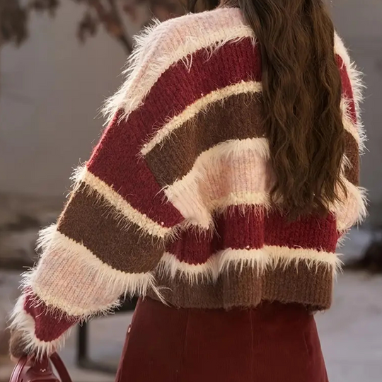 Sophia | Maglione a righe da donna | Rosso