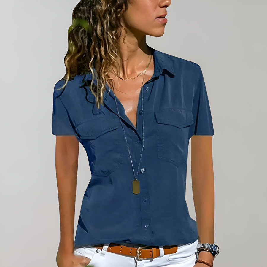 Romy | Camicetta elegante con maniche corte