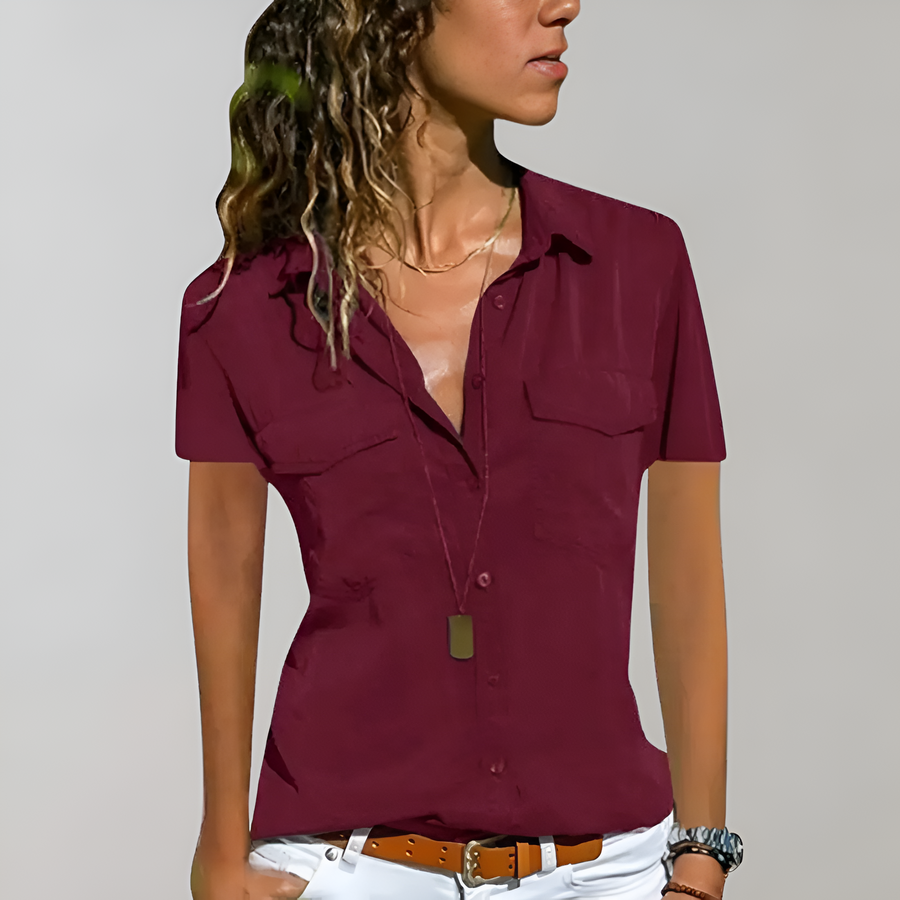 Romy | Camicetta elegante con maniche corte