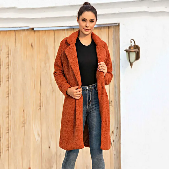 Noor | Women's Warm Winter Coat | Red