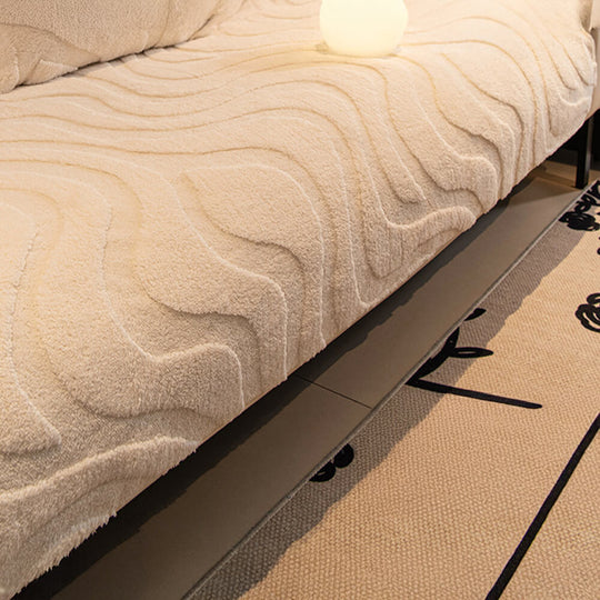 PureLuxe | Copripoltrona in jacquard di peluche | Bianco