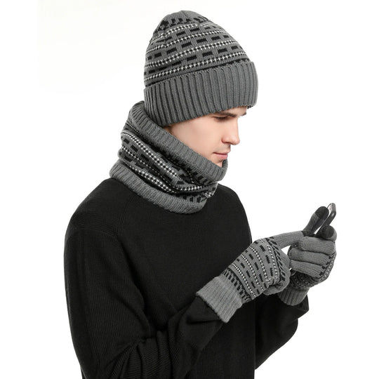Een stijlvolle en praktische 3-delige winterset voor mannen.