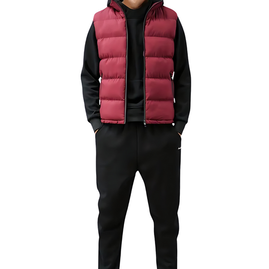 Stijlvolle gewatteerde bodywarmer voor heren met een sportieve look.