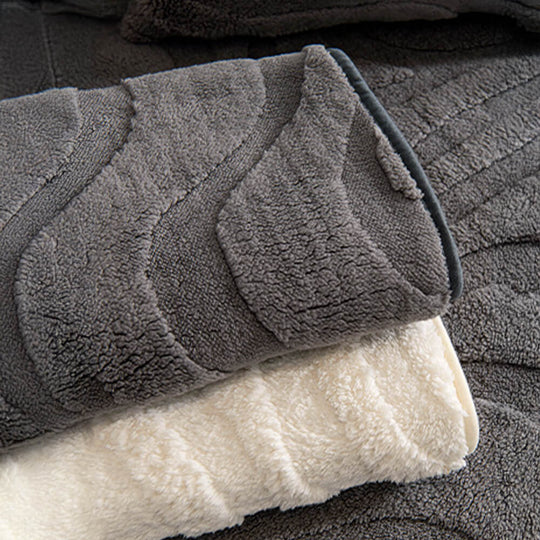 PureLuxe | Copripoltrona in jacquard di peluche | Bianco