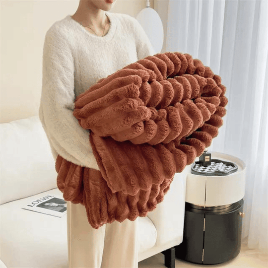 Celeste | Luxe chenille living blanket | Beige