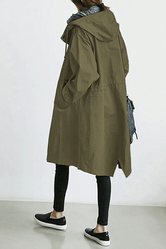 Lena - Stylish Oversized - Coat with Button Closure and Long Sleeves