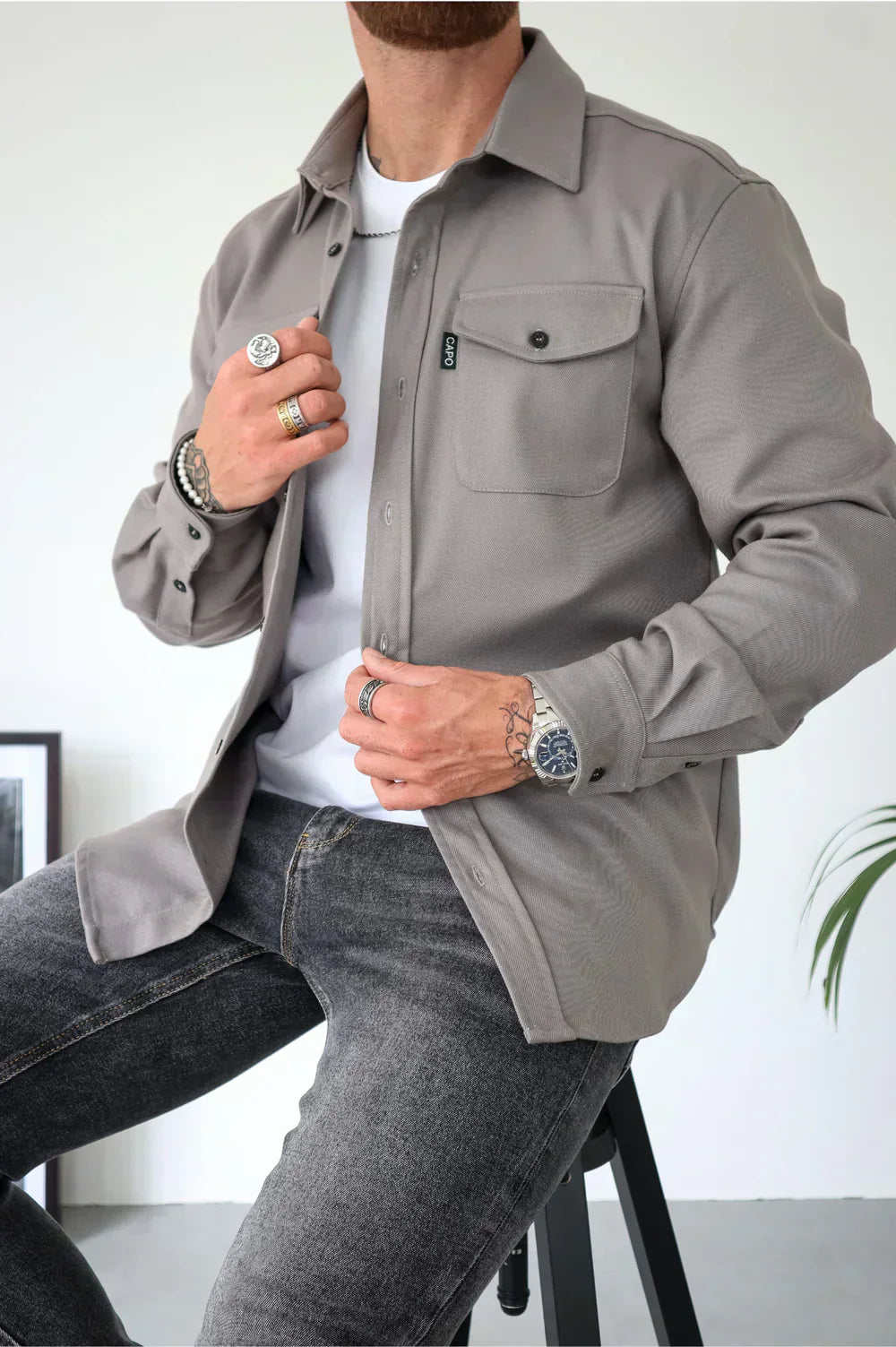 Niels Heren Stijlvolle Overhemd - Comfortabel herenoverhemd met knopen en borstzakken, geschikt om te combineren met jeans of een formele pantalon.
