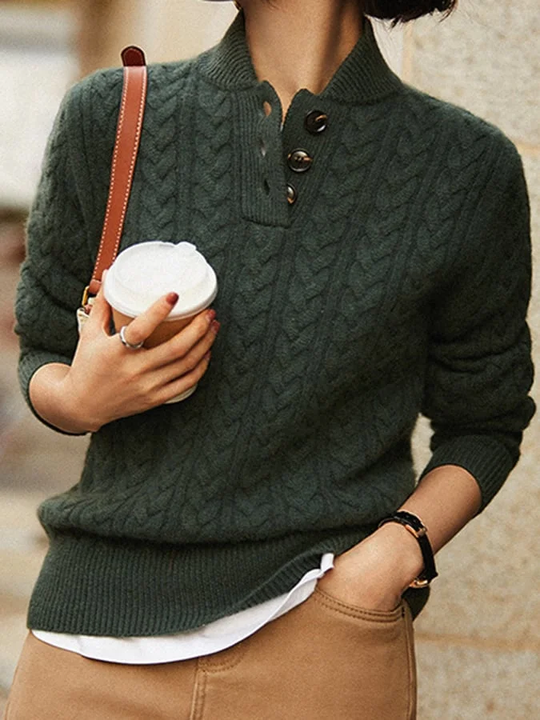 Emma | Women's Classic Turtleneck | Brown