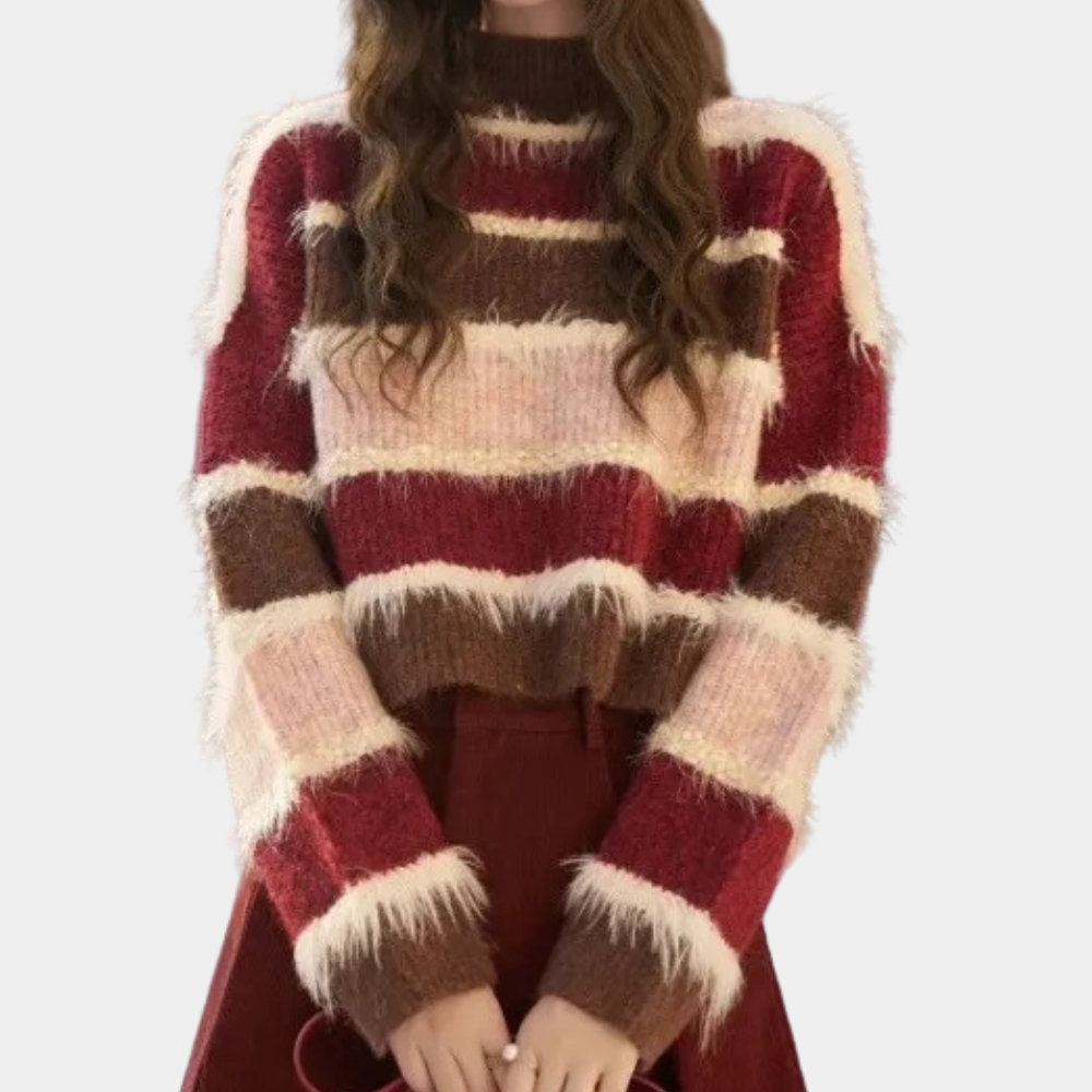 Sophia | Maglione a righe da donna | Rosso