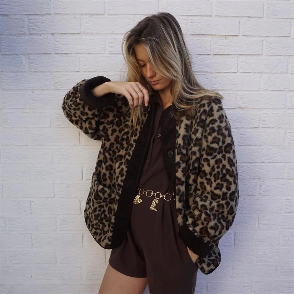 Luna - Giacca Donna alla Moda con Stampa Leopardo per Look Invernali Eleganti
