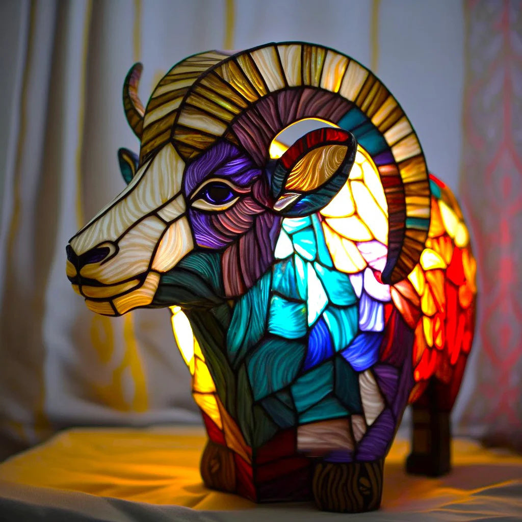 Stijlvolle verlichte wolf decoratie voor een sfeervolle ruimte.