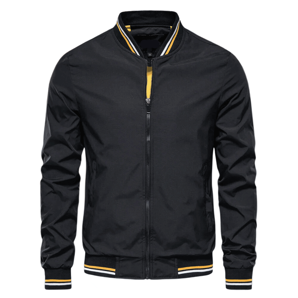 Casual heren bomberjack met lichte materialen en geribbelde boorden, een ideale keuze voor een moderne en ontspannen outfit.