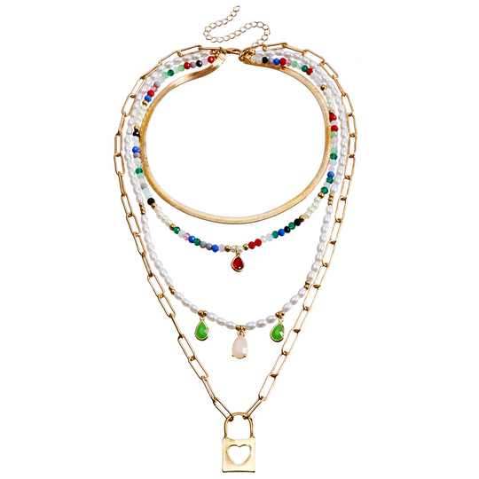 Mina - Charming Layered Necklace Set For An Elegant Look