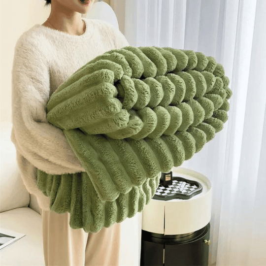 Celeste | Luxe chenille living blanket | Beige