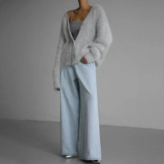 Luna - Weiche Gestrickte Damenstrickjacke