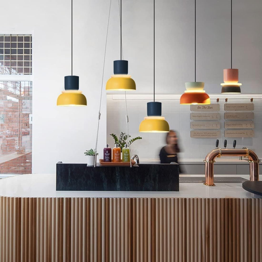 Solaris | Yellow LED modern chandelier | Yellow