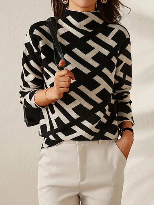 Lara - Fashionable Women's Sweater with Graphic Pattern