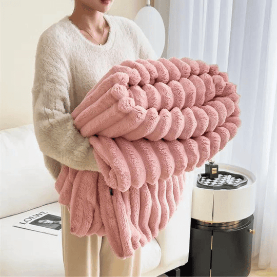 Celeste | Luxe chenille living blanket | Beige
