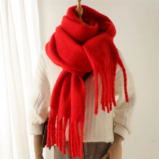 Elegante en warme sjaal perfect voor koude winterdagen.