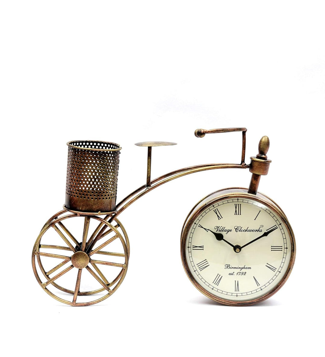ChronoArt | Orologio da parete in legno dipinto a mano | Marrone