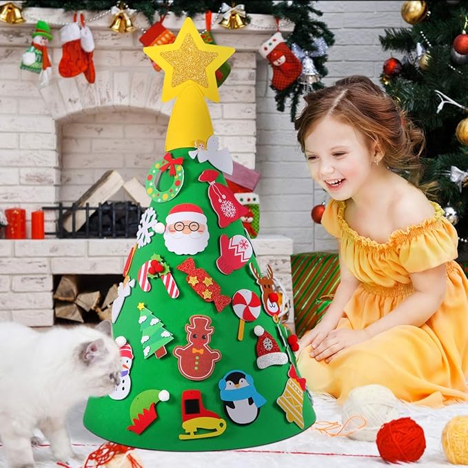 Creatief en educatief kerstplezier voor kinderen - Kerstboomset, ideaal voor de feestdagen.
