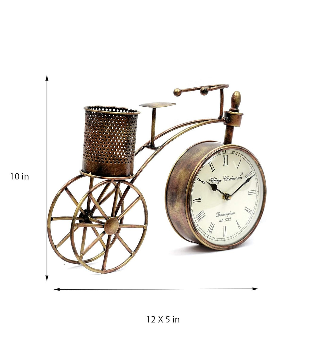 ChronoArt | Orologio da parete in legno dipinto a mano | Marrone