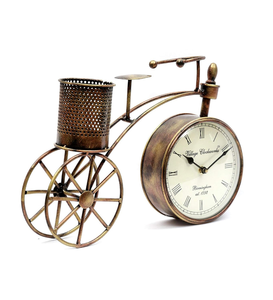 ChronoArt | Orologio da parete in legno dipinto a mano | Marrone