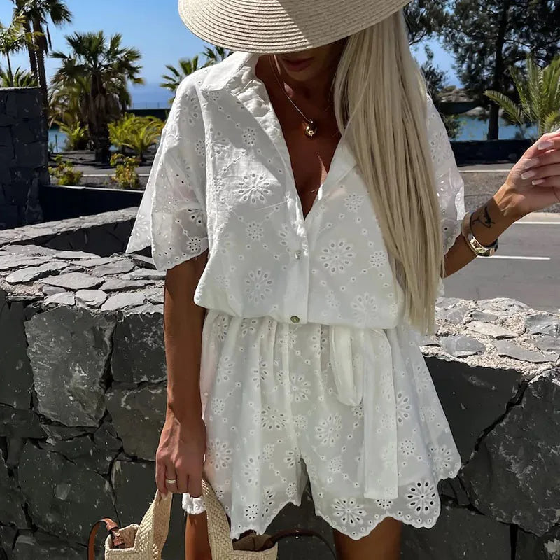 Amira | Elegante tuta con maniche a sbuffo