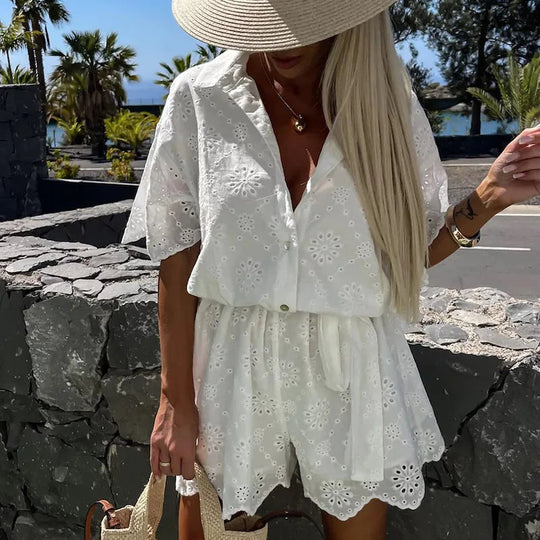 Amira | Elegante tuta con maniche a sbuffo
