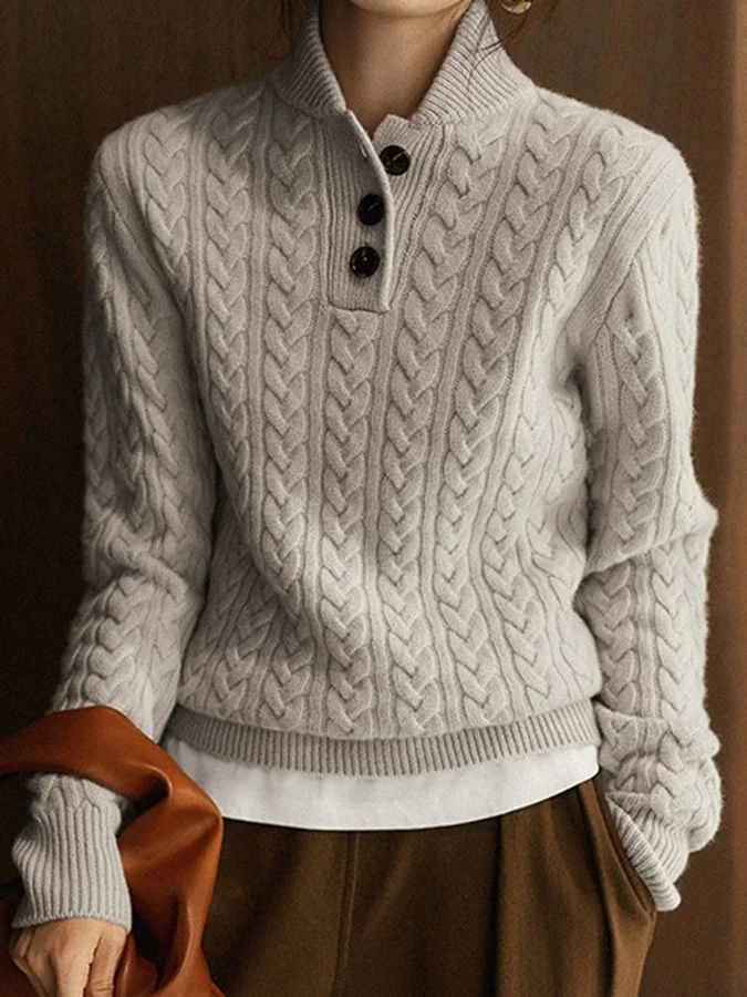 Emma | Women's Classic Turtleneck | Brown