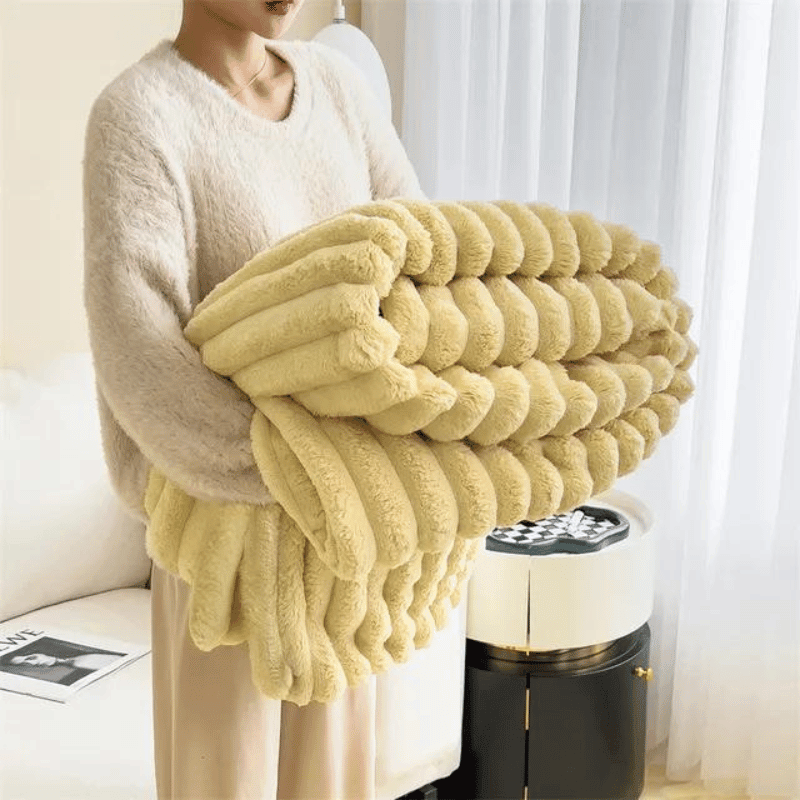 Celeste | Luxe chenille living blanket | Beige