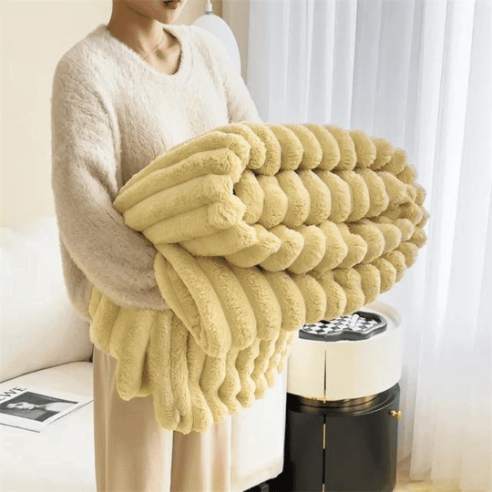 Celeste | Luxe chenille living blanket | Beige