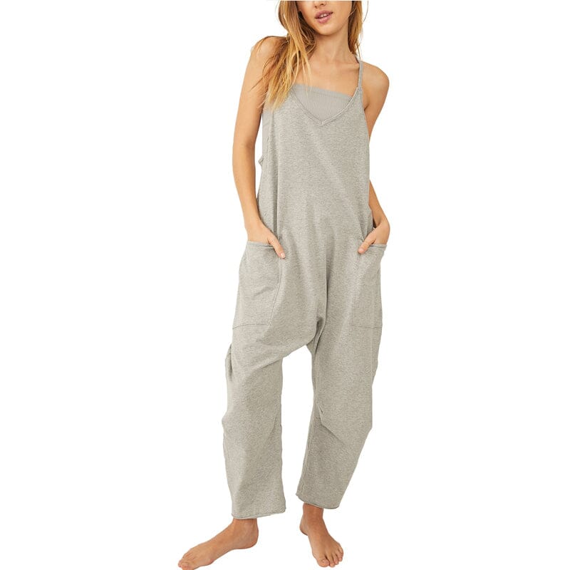 SimpliciFit - Tuta minimalista con scollo a V per donna