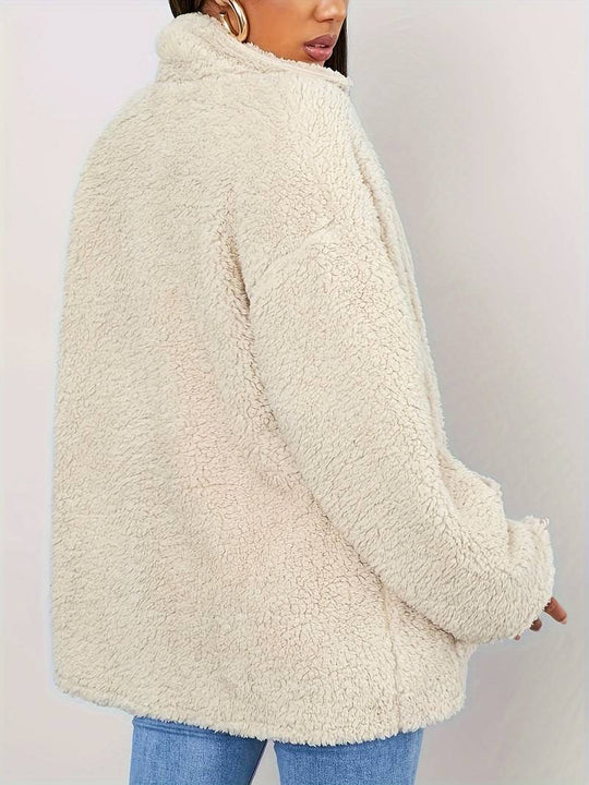 Sofie - Warm Teddy Jacket For Women With Buttons