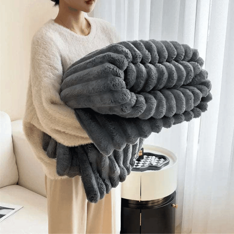 Celeste | Luxe chenille living blanket | Beige
