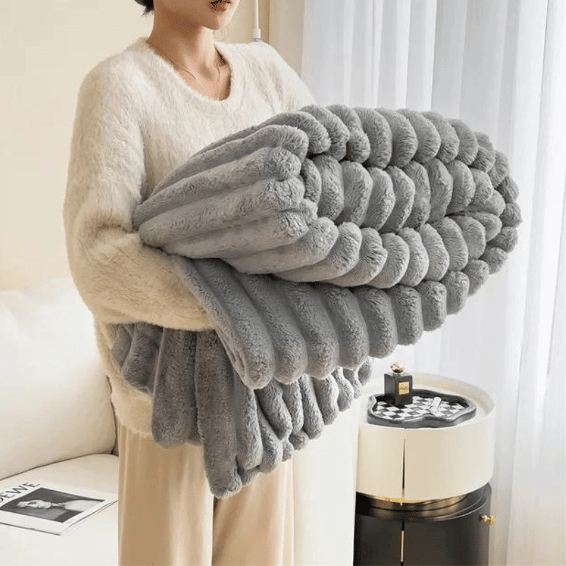 Celeste | Luxe chenille living blanket | Beige
