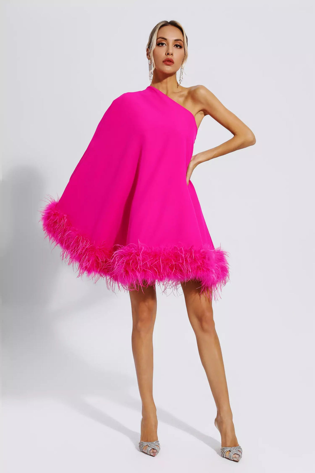 Ailani | Festive mini dress with feathers