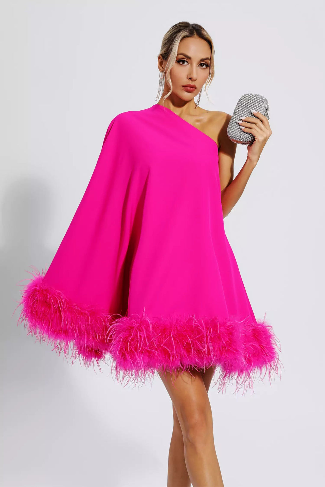 Ailani | Festive mini dress with feathers