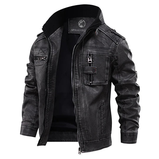 Trendy herenjack met strakke, moderne lijnen, ontworpen voor een casual maar zelfverzekerde look.