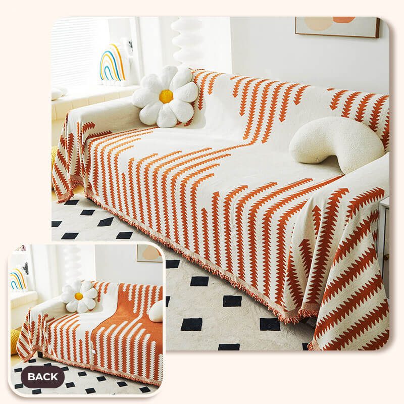 SensaCover | Copripoltrona in ciniglia antiscalfiture doppia faccia | Arancione