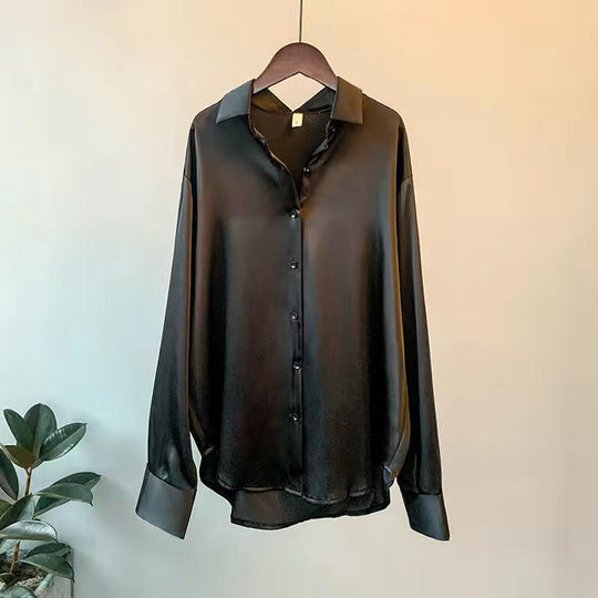 Andrea | Elegant classic blouse made of 100% silk